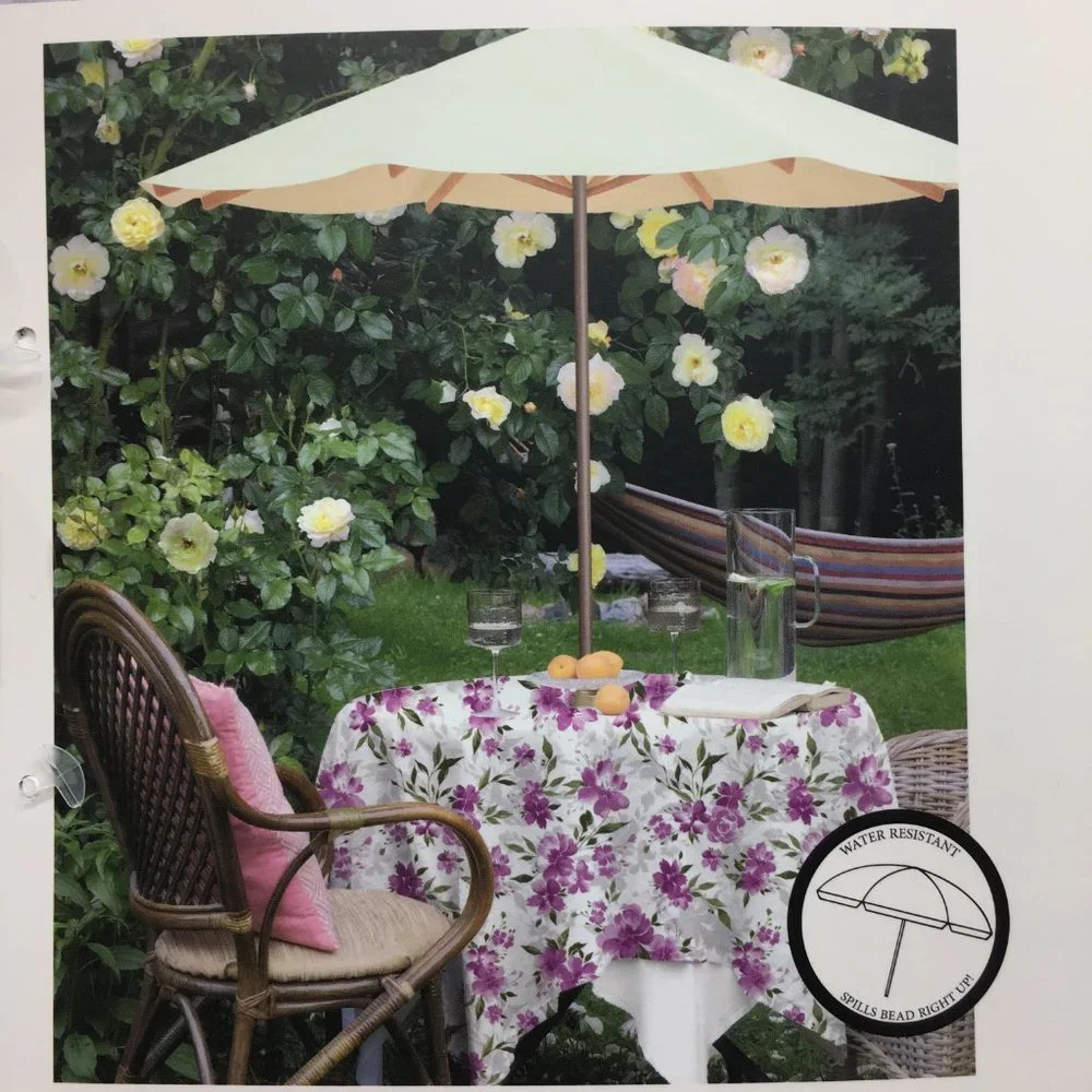 Badgley Mischka Floral Outdoor Tablecloth 70